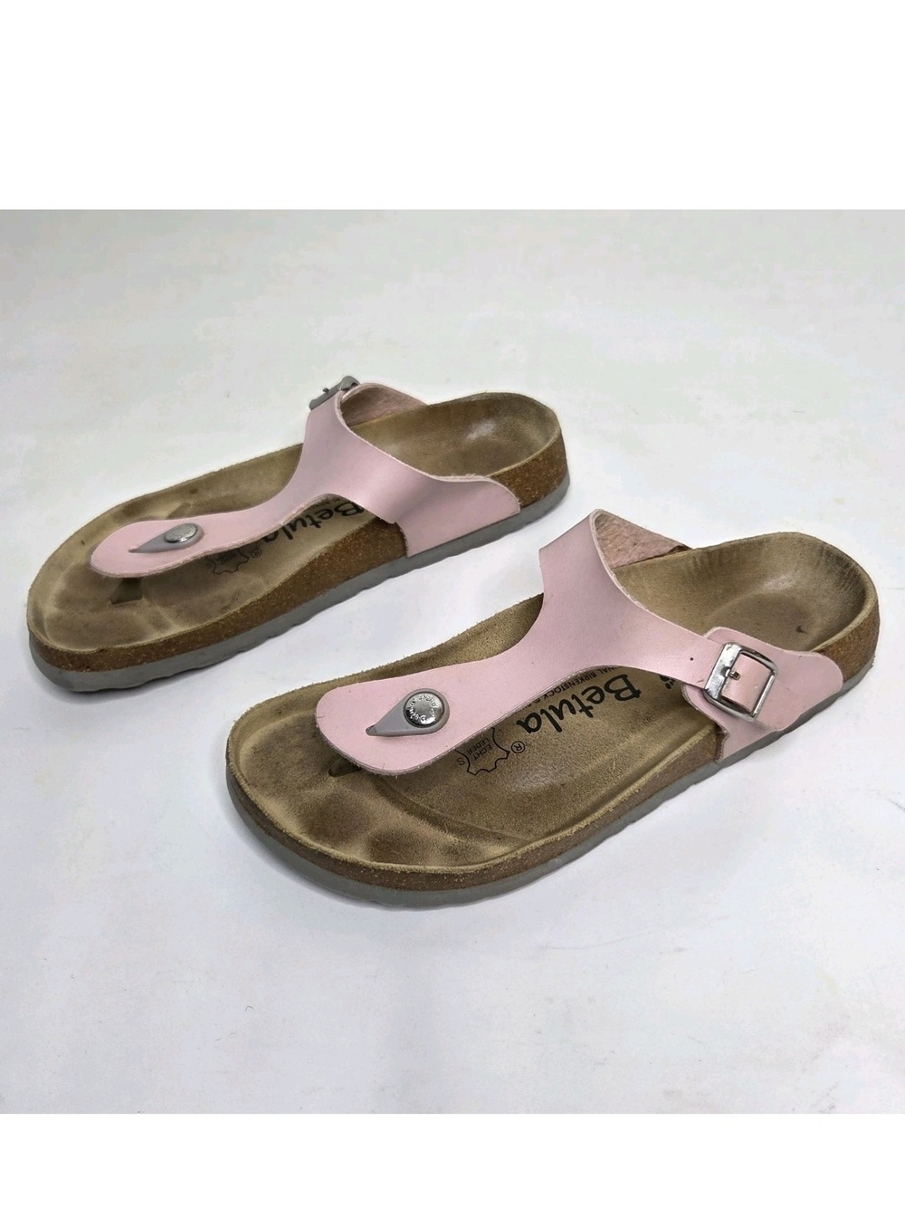 Betula Birkenstock Gizeh Light Pink Thong Sandal Womens 7 Narrow Boho Granola